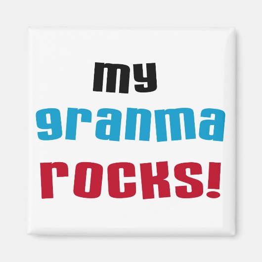 My Granma Rocks Tシャツ&ギフト マグネット (正面)