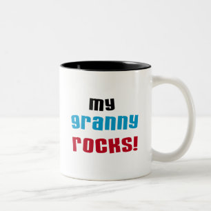 My Granny Rocks Tシャツとギフト ツートーンマグカップ
