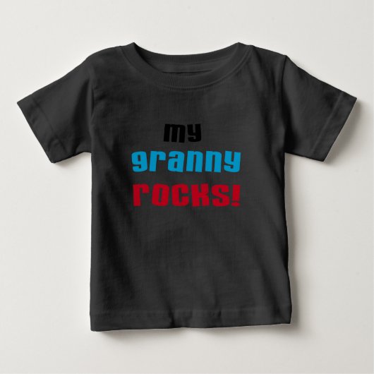 My Granny Rocks Tシャツとギフト ベビーTシャツ (正面)