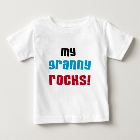 My Granny Rocks Tシャツとギフト ベビーTシャツ (正面)