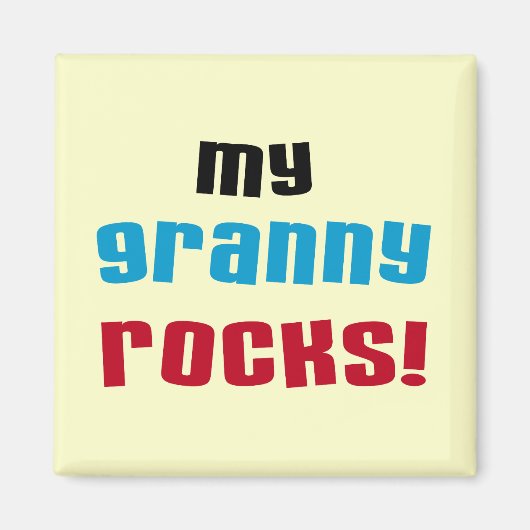 My Granny Rocks Tシャツとギフト マグネット (正面)
