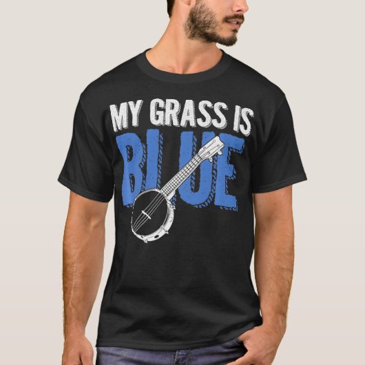 My Grass Is Blue Bluegrass American Folk Country Tシャツ (正面)