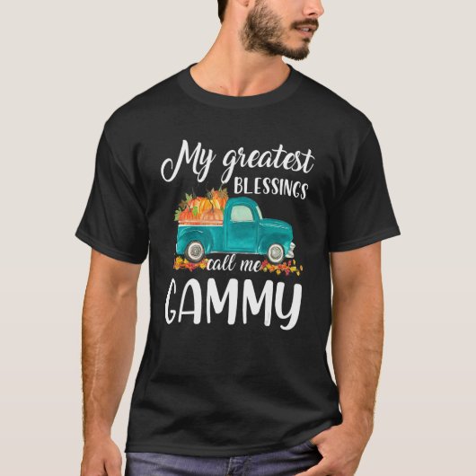 My Greatest Blessings Call Me Gammy Truck Pumpkin  Tシャツ (正面)