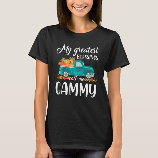 My Greatest Blessings Call Me Gammy Truck Pumpkin  Tシャツ (正面)