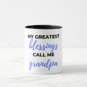 My Greatest Blessings Call Me Grandpa black マグカップ (中央)