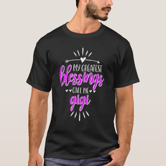 My Greatest Blessings Call Me Memaw Gigi Tシャツ (正面)