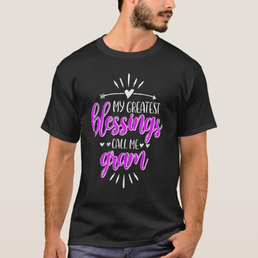 My Greatest Blessings Call Me Memaw Gram Tシャツ (正面)
