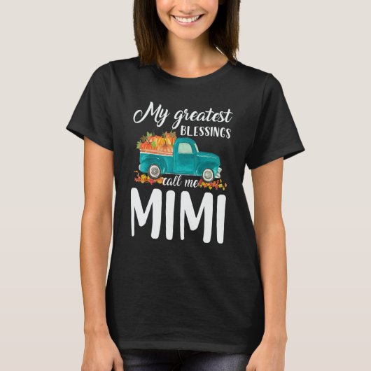 My Greatest Blessings Call Me Mimi Truck Pumpkin Tシャツ (正面)