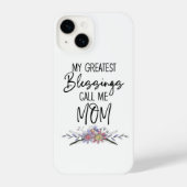 My Greatest Blessings Call Me Mom iPhoneケース (裏面)