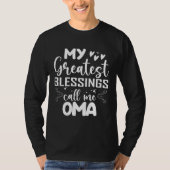 My Greatest Blessings Call Me Oma Grandma Mohers D Tシャツ (正面)