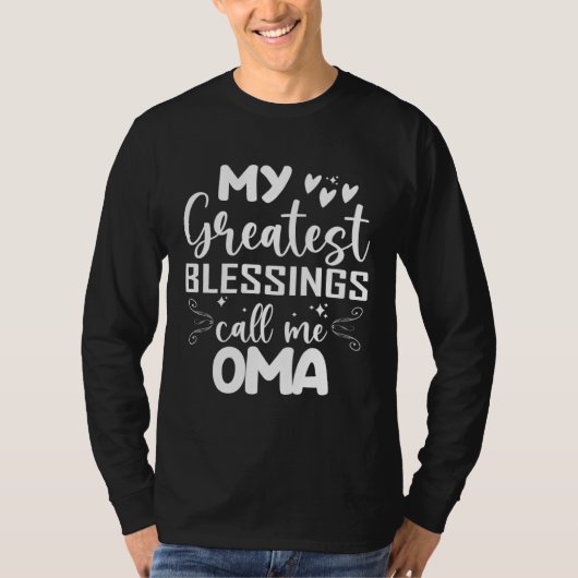 My Greatest Blessings Call Me Oma Grandma Mohers D Tシャツ (正面)
