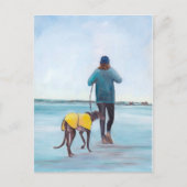 My Greyhound Dog Artポストカードで歩く ポストカード (正面)