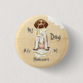 My GWP Ate my Homework 缶バッジ (正面)