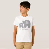 My Haha Loves Me - Elephant 子供へ Shirt Tシャツ (正面フル)
