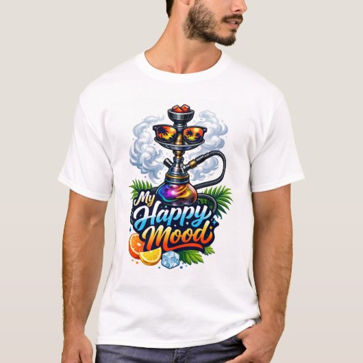 My Happy Mood 水タバコTシャツ  Tシャツ (正面)