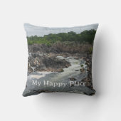 My Happy Place Text Add Your Photo Template クッション (裏面)