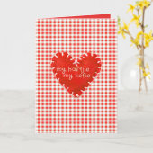 My Hartjie My Liefie Applique Heart Card カード (黄色い花)