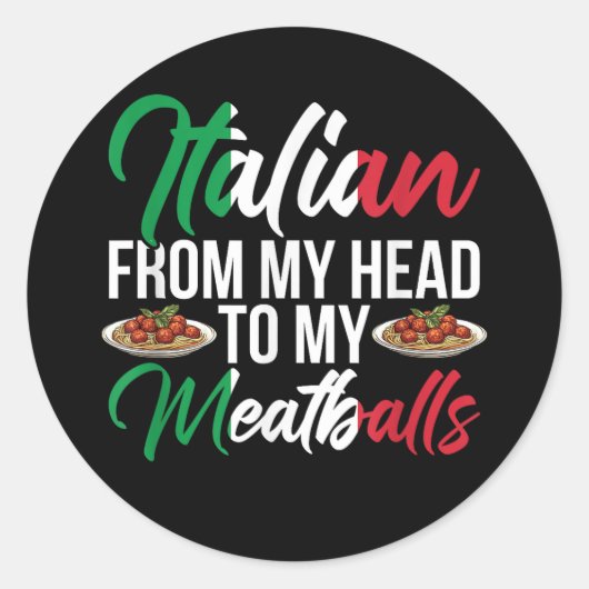 My Head To My Meatballs ラウンドシール (正面)