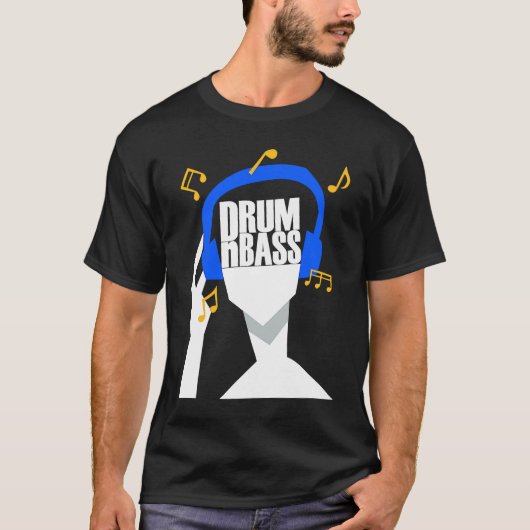 My headphones plays only Drum and Bass or DRUMnBAS Tシャツ (正面)