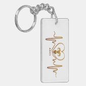 My Heart Beats for Aries Zodiac Sign Keychain  キーホルダー (正面左)