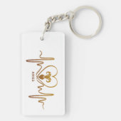 My Heart Beats for Aries Zodiac Sign Keychain  キーホルダー (裏面)