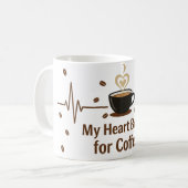 My Heart Beats for Coffee-mug コーヒーマグカップ (正面左)