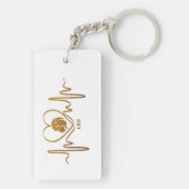 My Heart Beats for Leo Zodiac Sign Keychain キーホルダー (裏面)