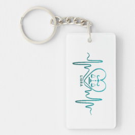My Heart Beats for Libra Zodiac Sign Keychain キーホルダー