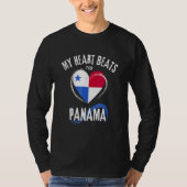 My Heart Beats for Panama  Panamanian Pride Tシャツ (正面)