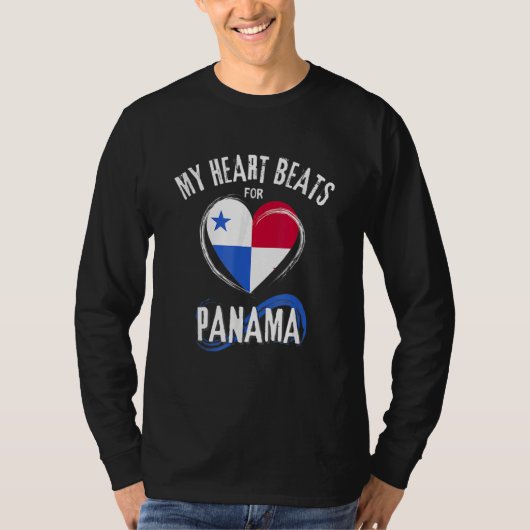 My Heart Beats for Panama  Panamanian Pride Tシャツ (正面)