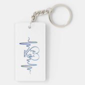 My Heart Beats for Pisces Zodiac Sign Keychain キーホルダー (裏面)
