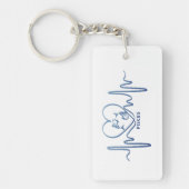 My Heart Beats for Pisces Zodiac Sign Keychain キーホルダー (正面)