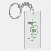 My Heart Beats for Virgo Zodiac Sign Keychain キーホルダー (正面左)