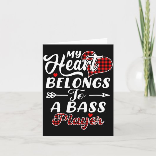 My Heart Belongs To A B Player Shirt Funny Valenti カード (正面)