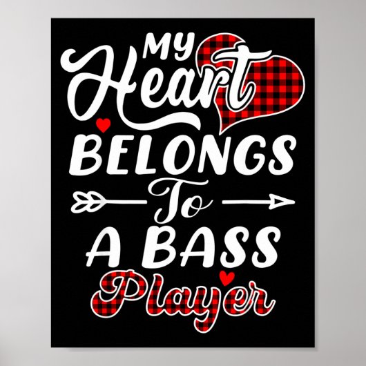 My Heart Belongs To A B Player Shirt Funny Valenti ポスター (正面)