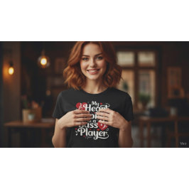 My Heart Belongs to a Bass Player Funny Musician トライブレンドTシャツ