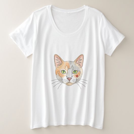 My Heart Belongs to a Pet" Elegant Colorful  プラスサイズTシャツ (デザイン正面)