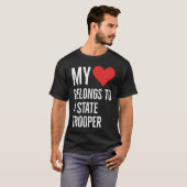 My heart belongs to a state trooper anniversary qu tシャツ (正面フル)