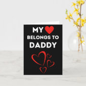 My Heart Belongs To Daddy I Love My Dad Valentine  カード (黄色い花)