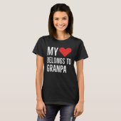 My heart belongs to grandpa anniversary quote 2022 tシャツ (正面フル)