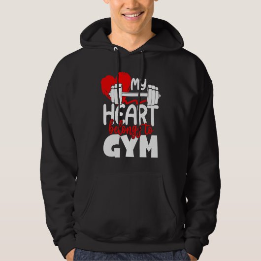 My Heart Belongs To Gym  Valentines Day Workout パーカ (正面)