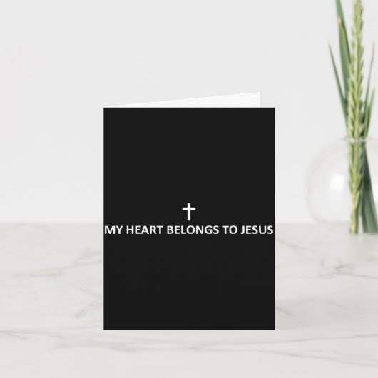 My Heart Belongs To Jesus Subtle Minimal Christian カード (正面)