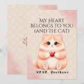 My Heart Belongs to You And the Cat Valentine Card シーズンカード (正面/裏面)