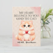 My Heart Belongs to You And the Cat Valentine Card シーズンカード (スタンド正面)