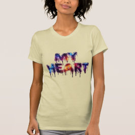 My Heart – Cosmic Drip Text T-Shirt Design Tシャツ