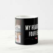 My Heart Has Four Legs Dog Love Design コーヒーマグカップ (中央)