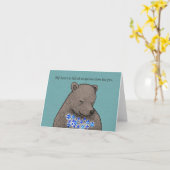 My Heart is full of unspoken love for you Bear カード (黄色い花)