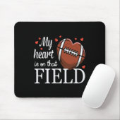 My Heart Is On The Field Football Design マウスパッド (マウス)