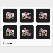 My Heart Is Stuck On You Cactus Heartfelt Design  スクエアシール (シート)