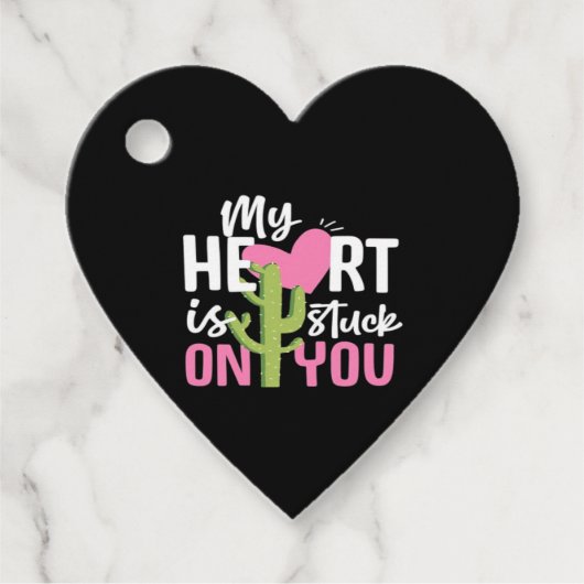 My Heart Is Stuck On You Cactus Heartfelt Design フェイバータグ (正面)